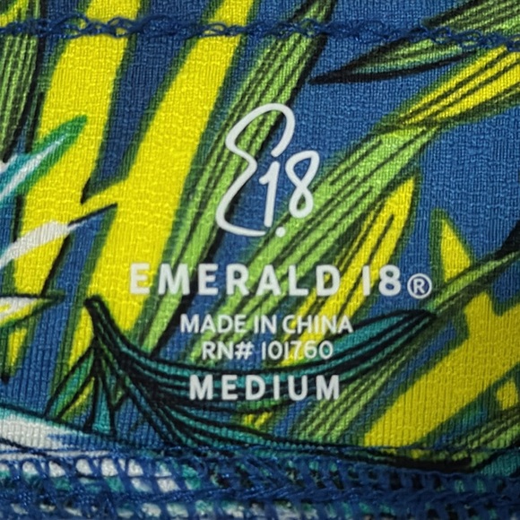 Merald 18 Tropical Blue and Green Women's Skort. Size M - Picture 5 of 6